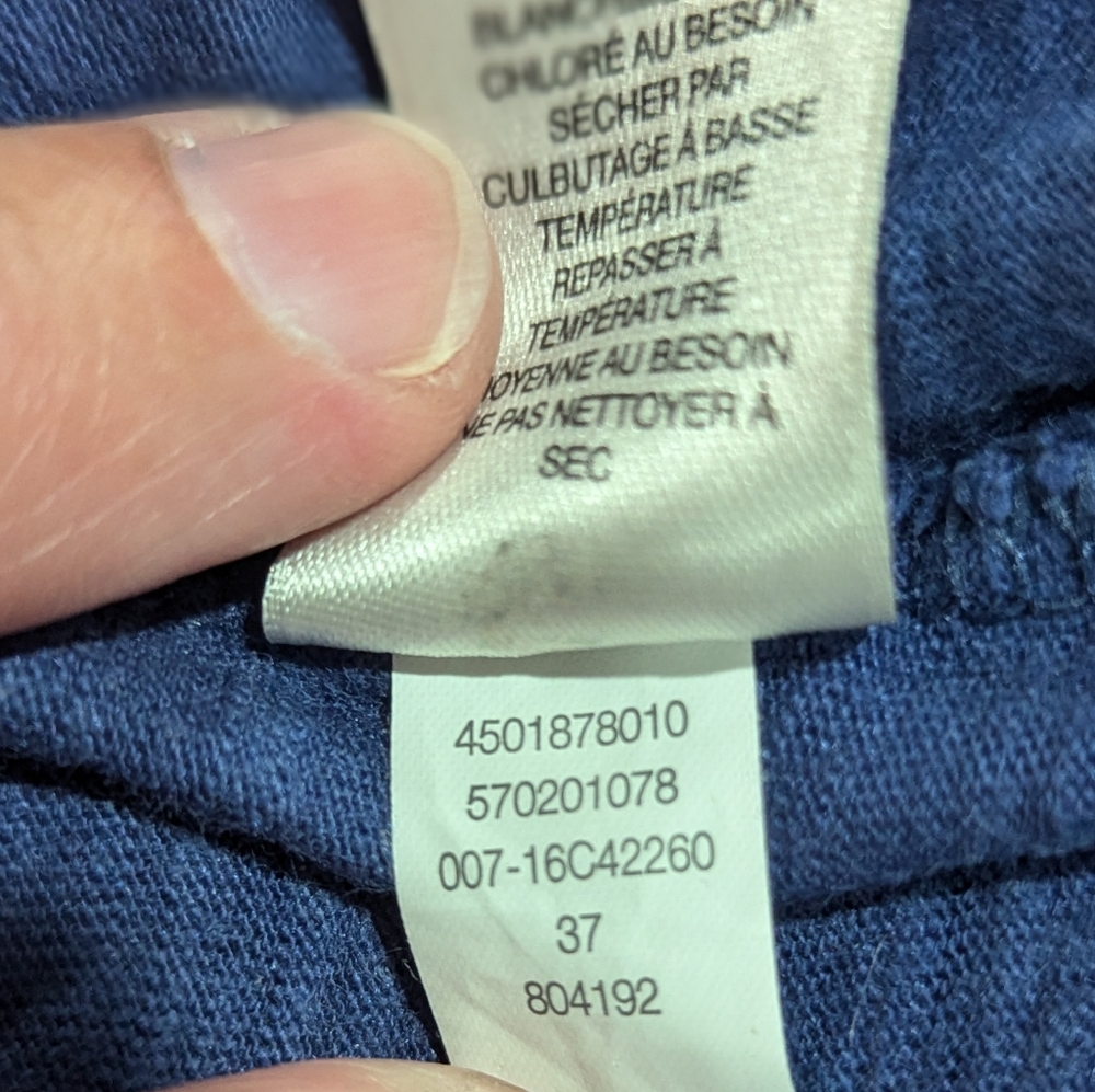 Chico's Ultimate Tee blue relaxed fit high low shirt size 2 (M) cotton/modal - Picture 8 of 10